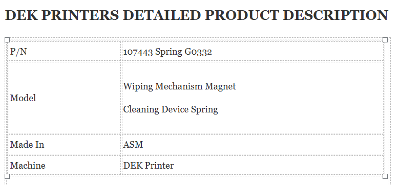 107443 DEK Printer