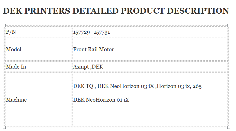 157731 Asmpt Dek Printer