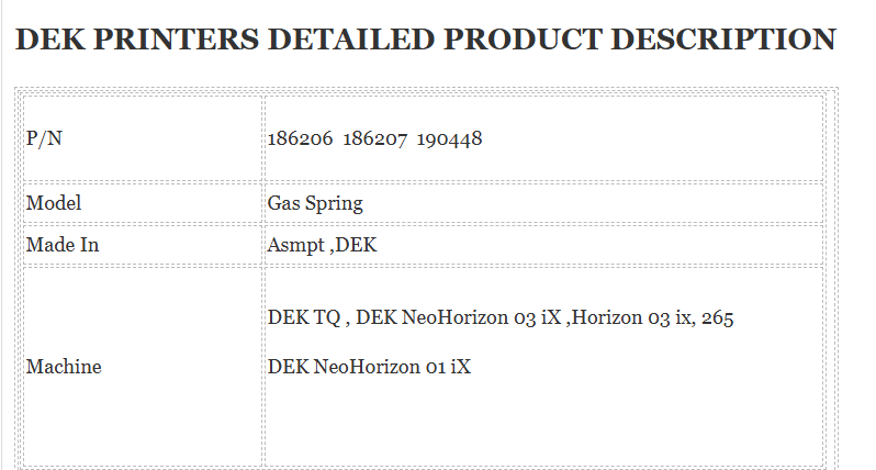 186207 Dek Printer