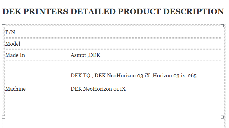 191088 Solvent Pump Dek Printer