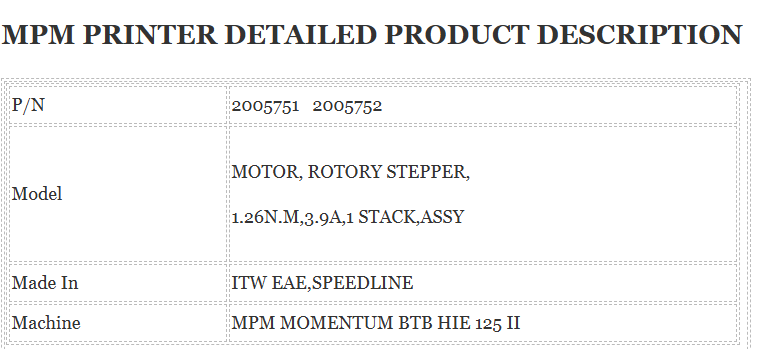 2005752 Mpm Printer
