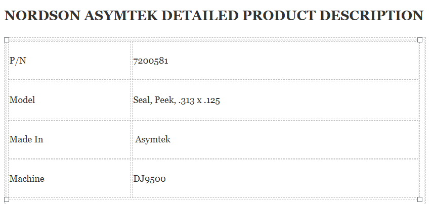 Asymtek 7200581 Seal
