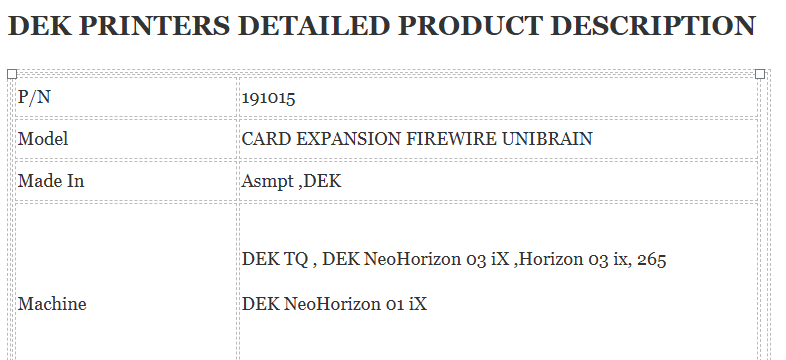 Dek Printer 191015