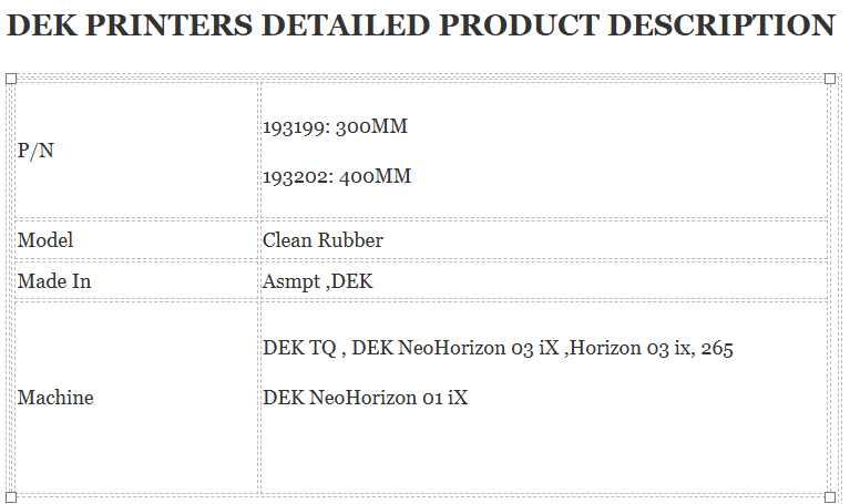 Dek Printer 193199
