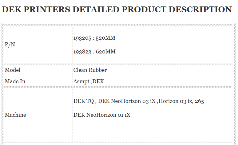 Dek Printer 193205