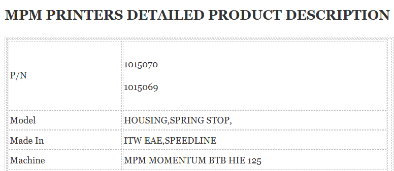 MPM MOMENTUM, BTB125 wiper stop, magnet block 1015070