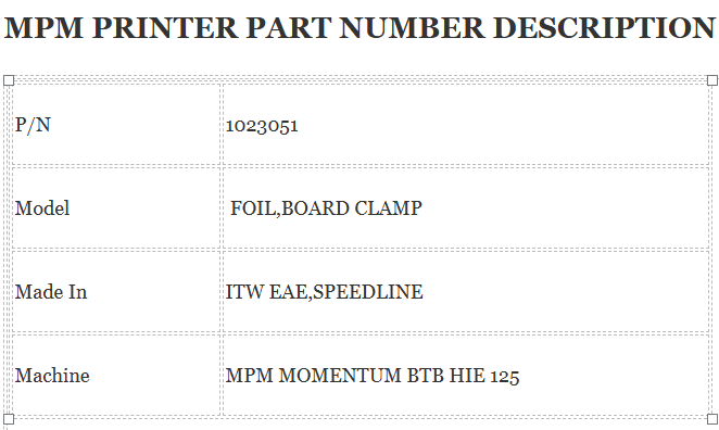 Mpm Printer 1023051