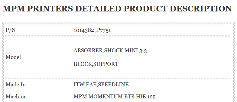 P7751 Mpm Printer