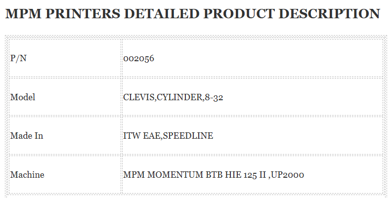 MPM Printer 002056