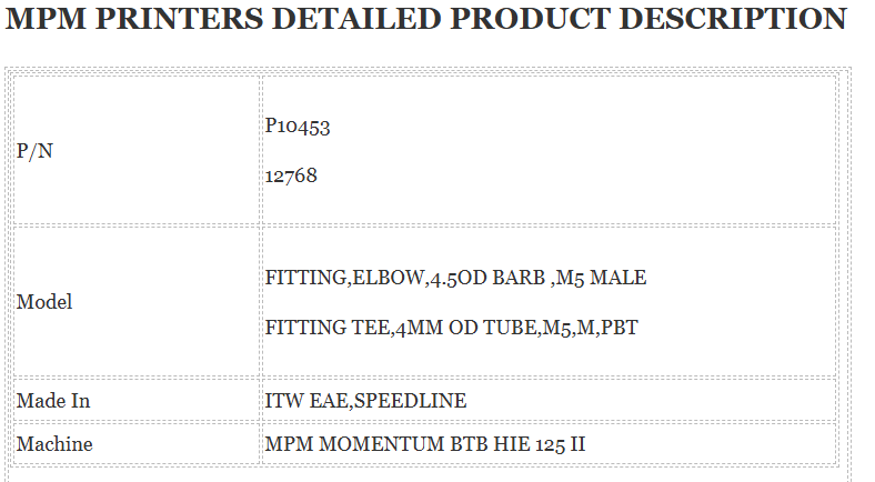Mpm Printer P10453