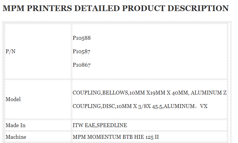 Mpm Printer P10588