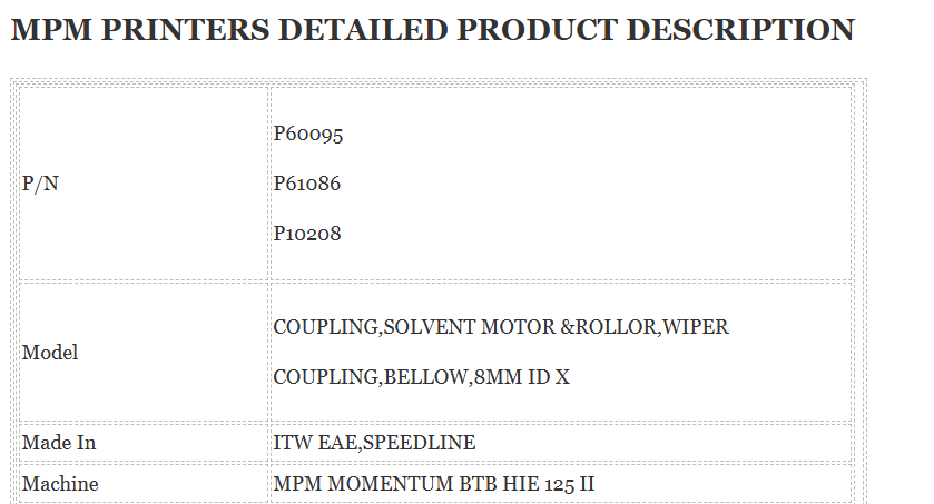 Mpm Printer P60095