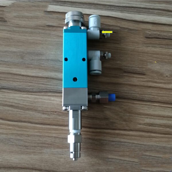 MUSASHI PCV-12-2P Musashi PCV-12-2P pneumatic piston valve for precise fluid dispenser control.