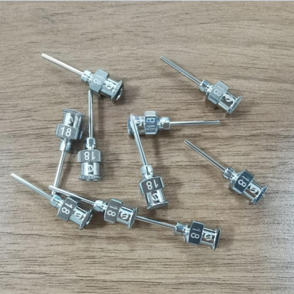 Musashi Engineering SNA-18G-B Gauge 18 Musashi SNA-18G-B dispensing metal needle, original part for fluid dispenser.