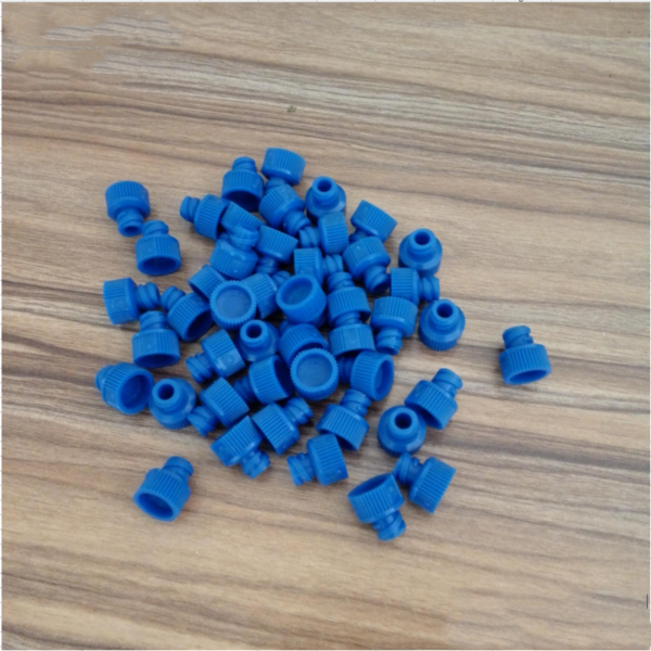 NC-7E Musashi Engineering Musashi NC-7E needle cap, knurled metal type for precision dispensers.