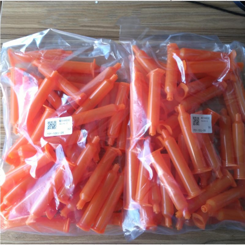 Musashi PSY-10EU-OR syringe for dispenser equipment, 10cc orange type.