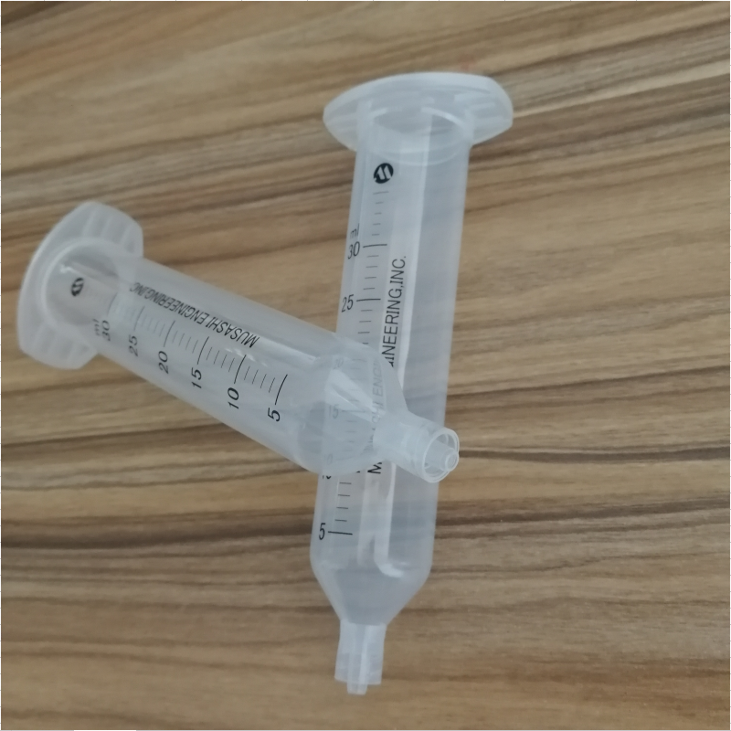 PSY-30F-M Musashi syringe 30mL, transparent with scale, for fluid dispenser.